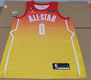 0 Tatum 2023 NBA All star games jersey yellow